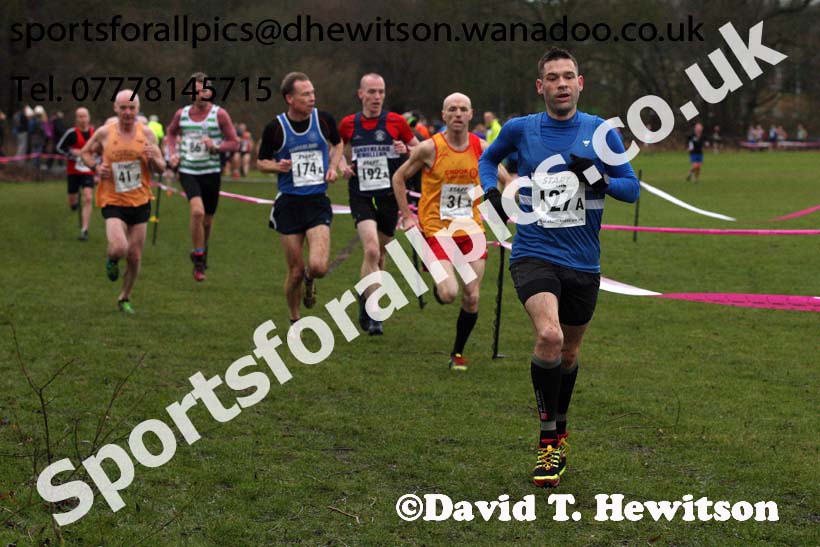 Mens veterans Durham Cathedral Cross Country Relays, Maiden Castle, Durham. Photo: David T. Hewitson/Sports for All Pics